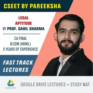 ICSI CSEET Legal Aptitude FastTrack Video Classes by Pareeksha Commerce Academy