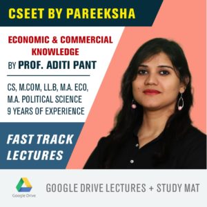 ICSI CSEET Economic and Commercial Knowledge aka ECK FastTrack Video Classes by Pareeksha Commerce Academy