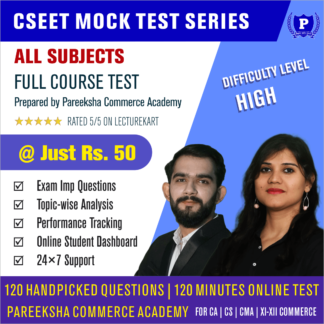 ICSI CSEET full course online mock test 4 by Pareeksha Commerce Academy on LectureKart