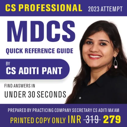 MDCS Reference Guide for CS Professional Dec 2023 Attempt by CS Aditi Pant - LectureKart