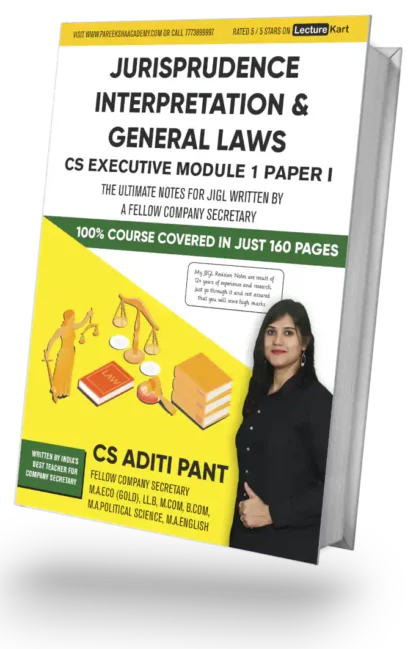 The Ultimate JIGL Revision Notes for CS Executive by CS Aditi Pant - product image - LectureKart