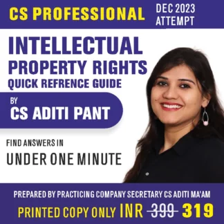 IPR Reference Guide for CS Professional Dec 2023 Attempt by CS Aditi Pant - LectureKart